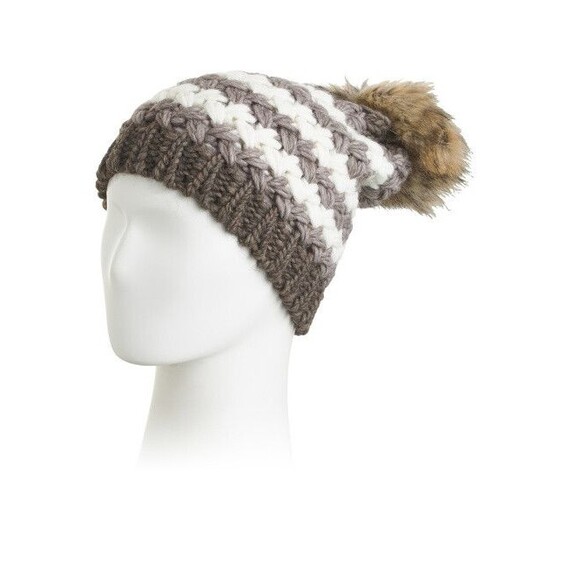 Nardi & Tagliaferri womens Braided Stripes Alpaca Wool Beanie Cap Hat from Italy - Picture 2 of 5